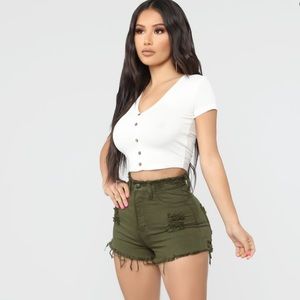 Fashion Nova Heaven Only Knows Distressed Shorts